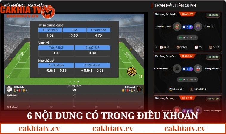 6 nội dung quan trọng có trong điều khoản
