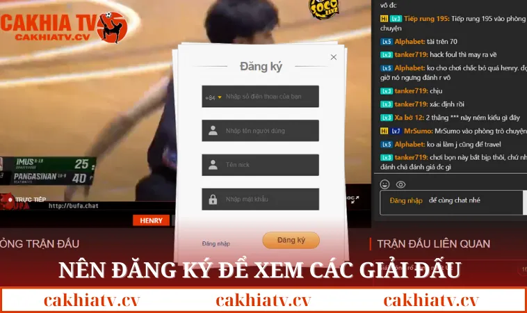 Nên đăng ký để xem trực tiếp các giải đấu